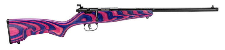 Savage Rascal Minimalist 22 LR 1 16.13" Pink & Purple Hybrid Laminate Stock Blued Right Hand