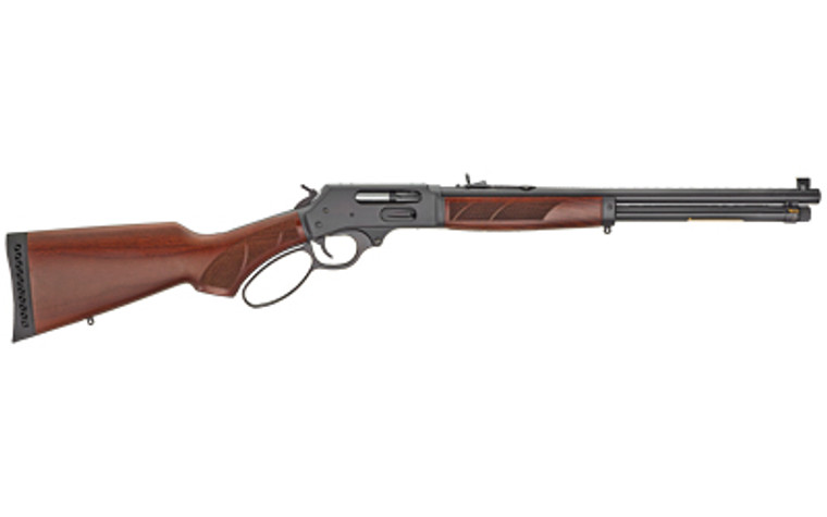 Henry Side Gate 45-70 Gov Caliber with 4+1 Capacity, 18.43" Barrel, Overall Blued Metal Finish, American Walnut Stock & Large Loop, Right Hand (Full Size)