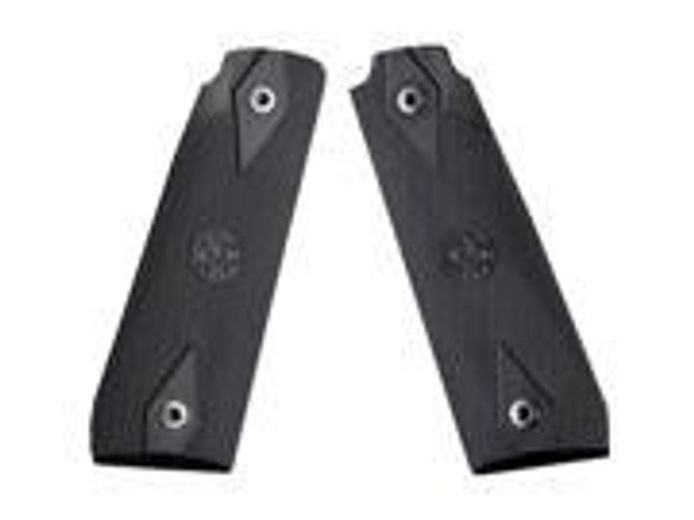 Hogue Ruger 22/45 MKIV Rubber Grip Panels - Checkered W/ Diamonds Black