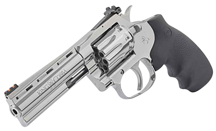 Colt King Cobra Target 22 LR 10rd 6" Stainless Steel Barrel, Cylinder & Frame, Black Hogue Overmolded Grips