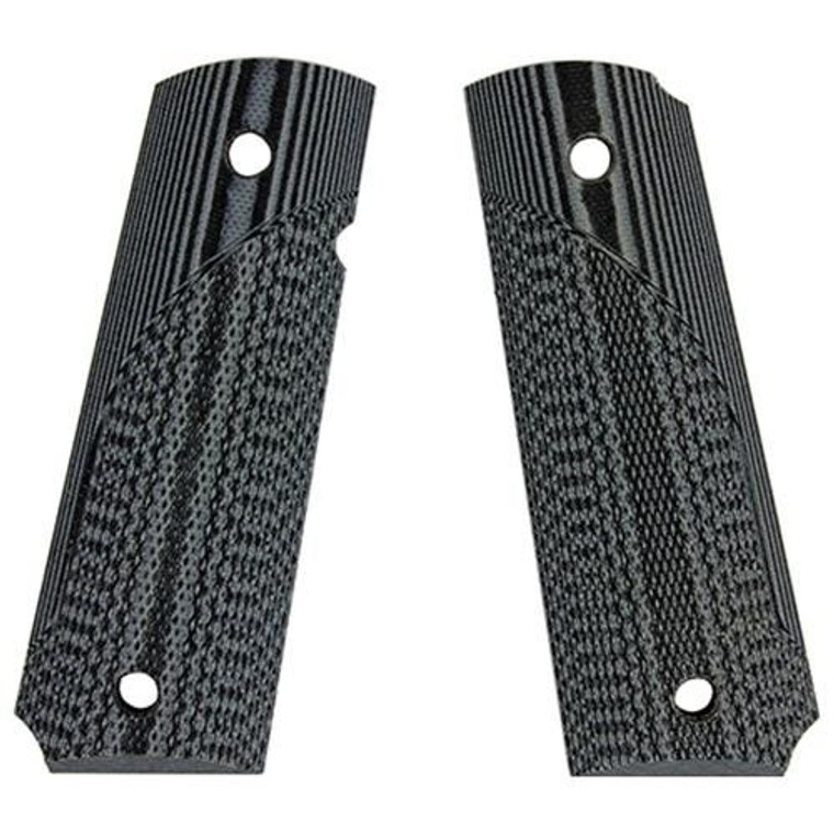 Pachmayr Tactical Grip Checkered Black & Gray G10 Panels for 1911