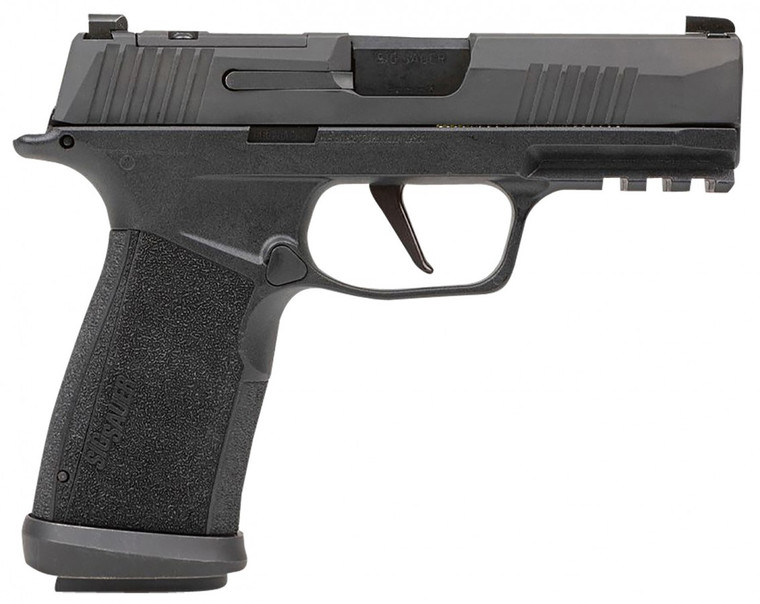 Sig Sauer P365-XMACRO TACOPS Compact 9mm Luger 17+1 3.10" Black Black Nitron Optic Ready/Serrated Slide Black Polymer Frame w/Picatinny Rail Black Polymer Grips