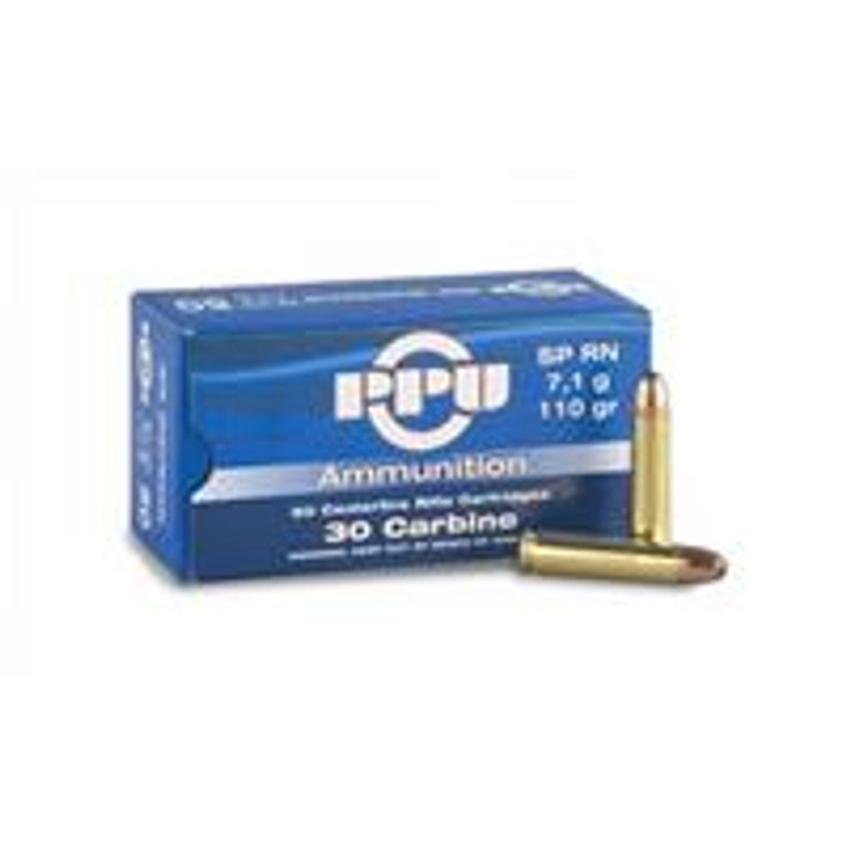 PPU .30 Carbine SP 110gr 50 Rounds