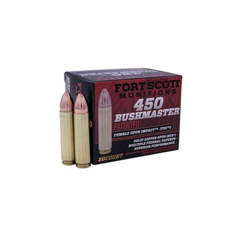 Fort Scott Munitions 450 Bushmaster Ammo Lead Free 250 Grain TUI Projectile