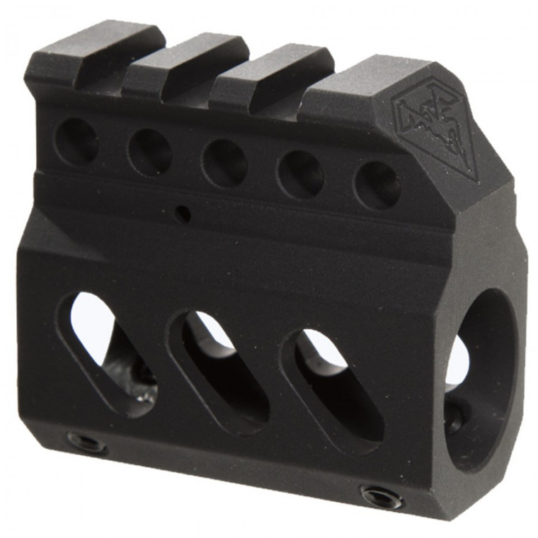 DoubleStar AR-15 Superlite .750" Diameter Same Plane Gas Block 6061 T6 Aluminum Hard Coat Anodized Matte Black
