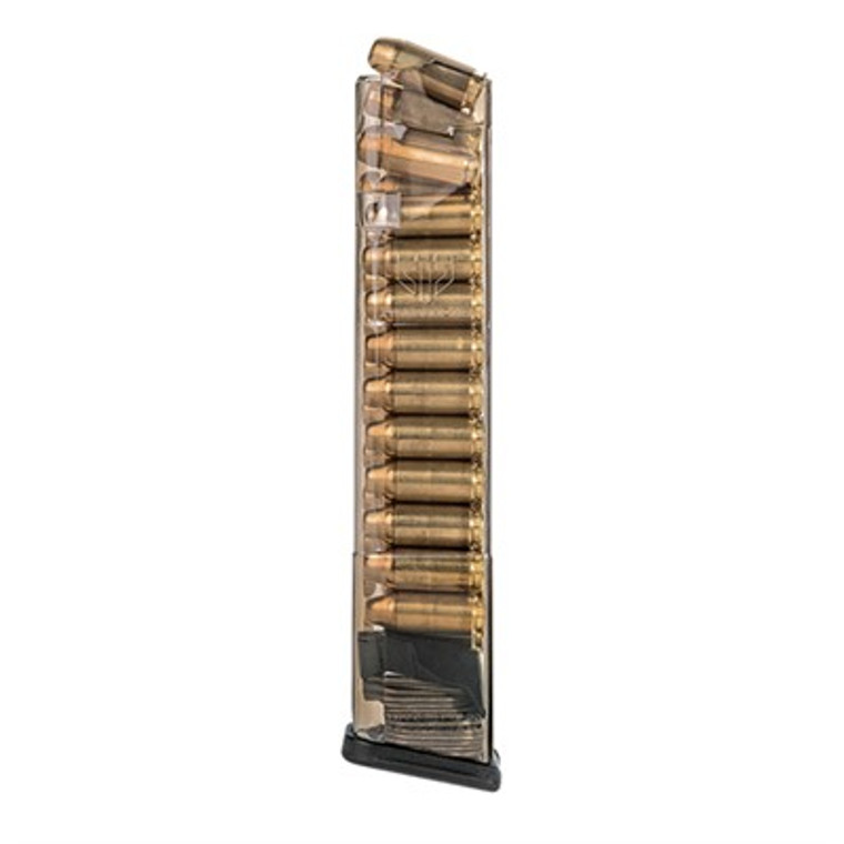 ETS Elite Tactical Systems Models 22-24, 27, 35 .40 S&W Mag for Glock - 24rd Polymer Translucent