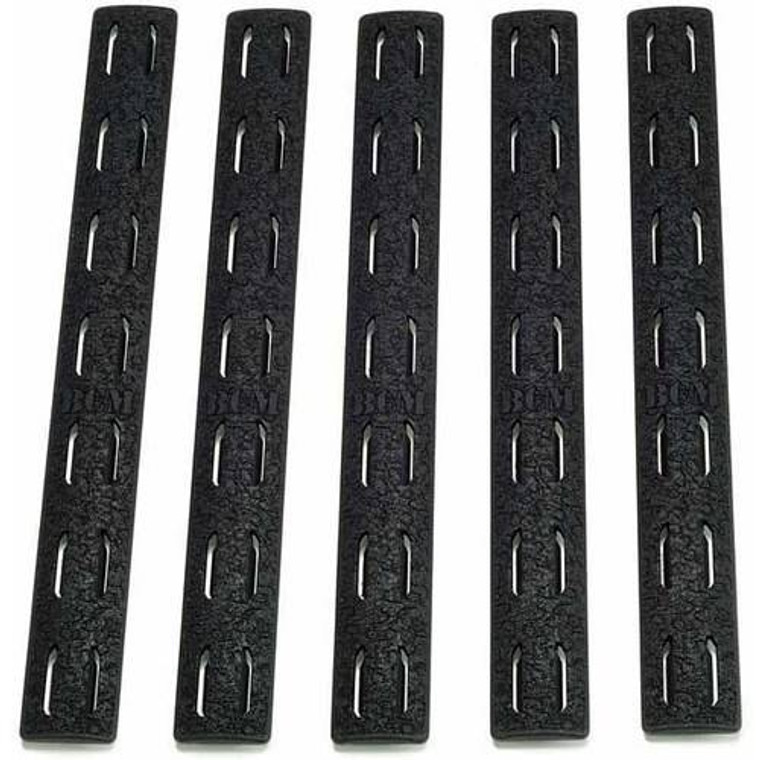 BCM Rail Panel Kit AR Platform KeyMod 5.55" Black Polymer 5 Pack