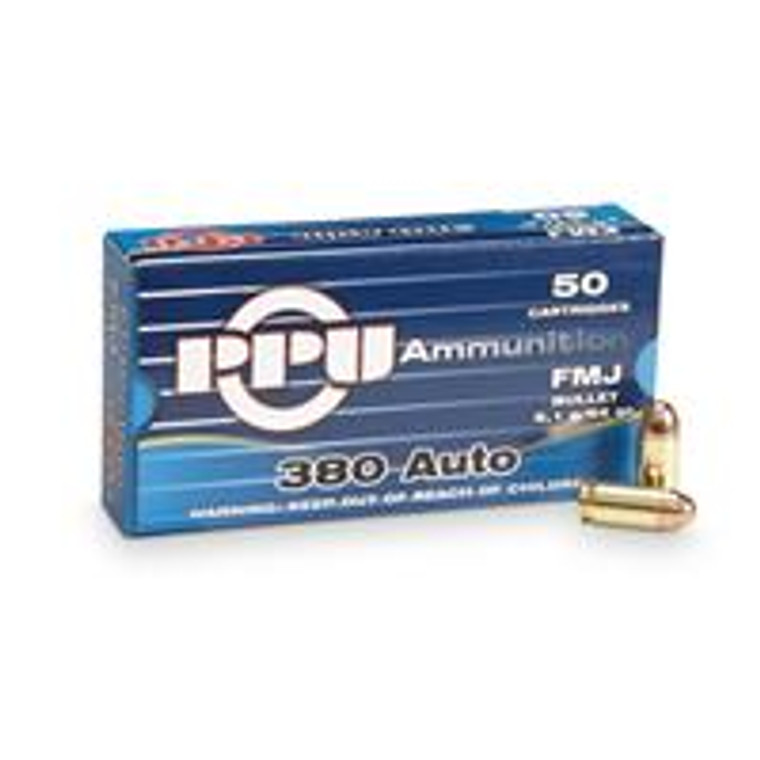 PPU .380 ACP FMJ 94 Gr 50 Rds