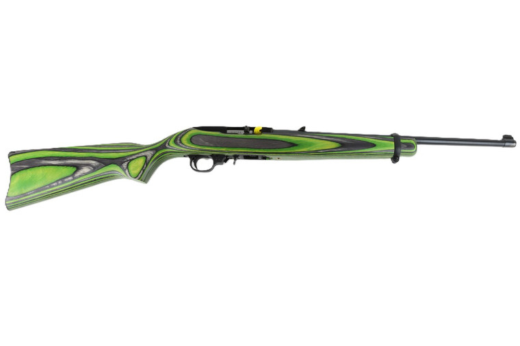 Ruger 10/22 Carbine .22 LR — Black & Lime Green Laminate Stock