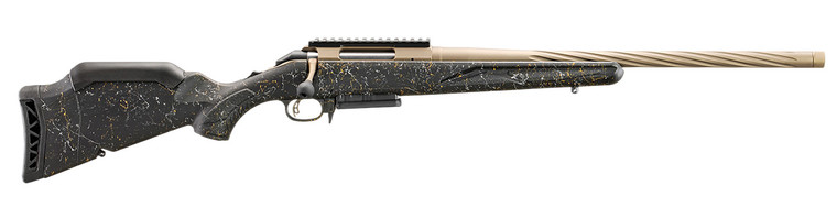 Ruger American Rifle Generation II Prairie 6.5 Creedmoor Bolt-Action Rifle 20" Threaded Barrel Smoked Bronze Cerakote Black Splatter Stock