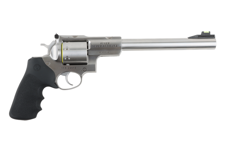 Ruger Super Redhawk .22 Hornet 9.5" Satin Stainless 8-Shot Revolver with Hogue Tamer Grip