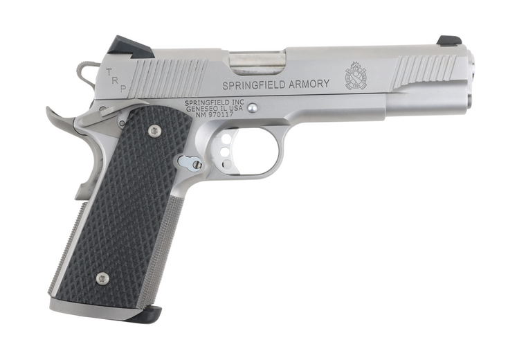 Used Very Good Springfield Armory TRP 1911 .45 ACP 5" Stainless Pistol with Bag & Two Magazines