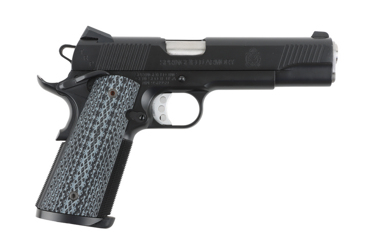 Used Very Good Springfield Armory TRP 1911 .45 ACP 5" Blued/Black Pistol with G10 Grips, Bag & Two Magazines