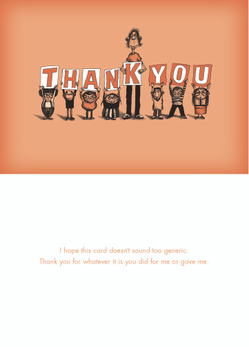 032a - Generic Thank You Card (Box set of 8 mini-cards)