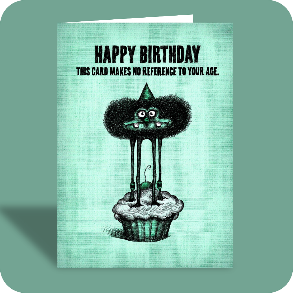 English Bulldog Wearing A Black Bowler Hat, Blank Greeting Card