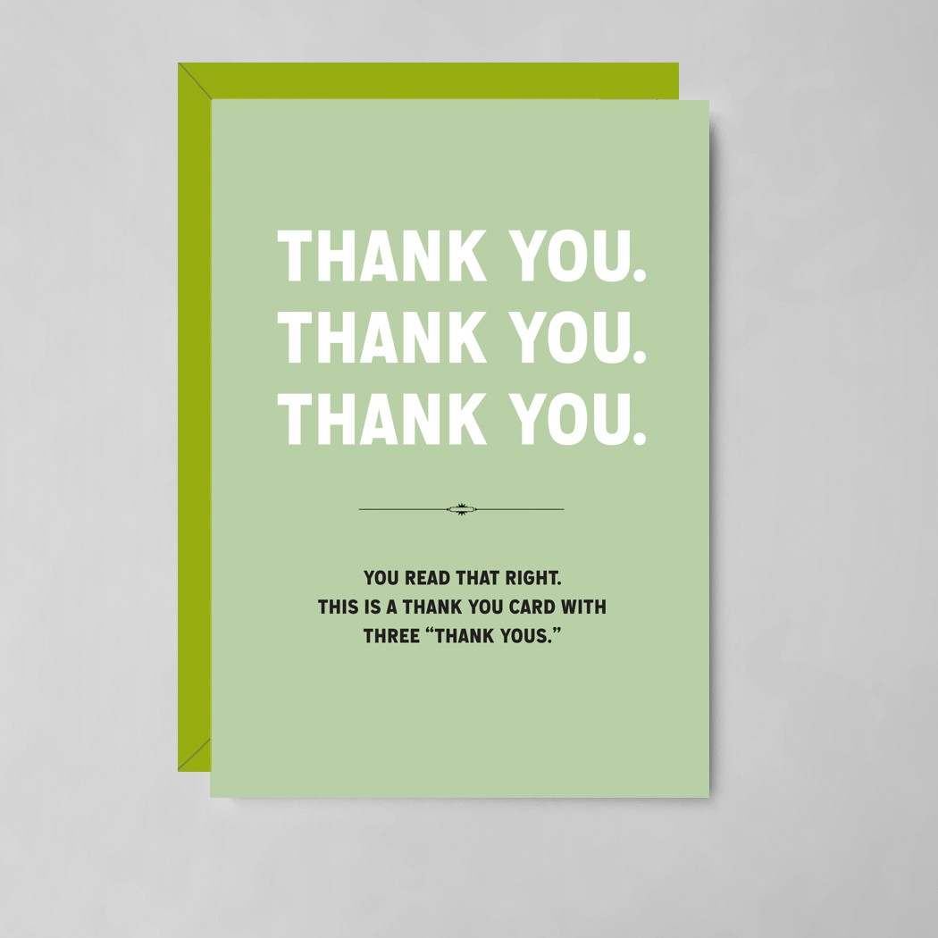 C-021 Thank You Card - 3 Times (C)