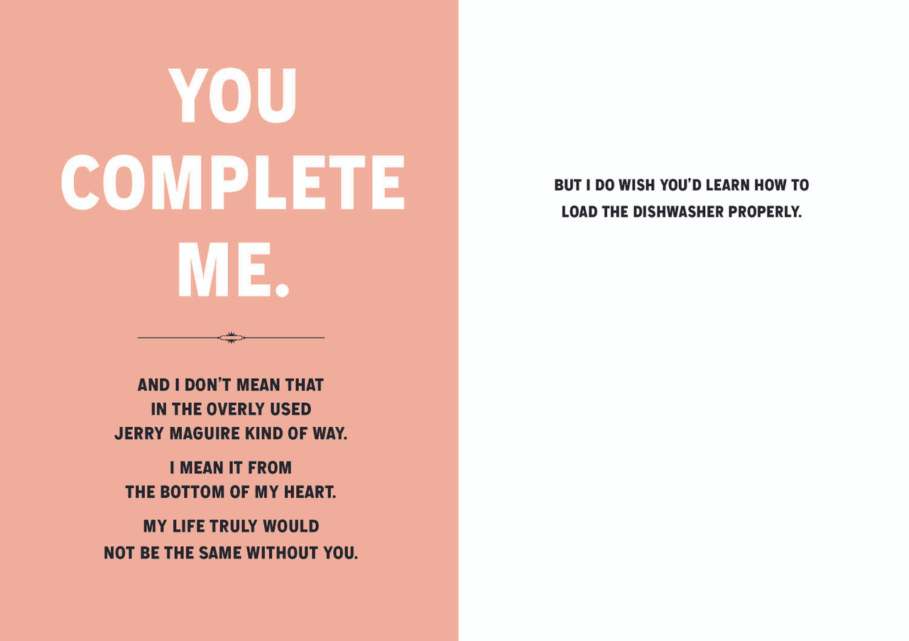 Love Card - You Complete Me (C) - Bald Guy Greetings