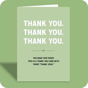 Thank You Card - 3 Times (C)