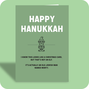 Hanukkah Card - Not an Elf (C)