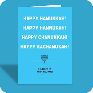 Hanukkah Card - Spelling (C)