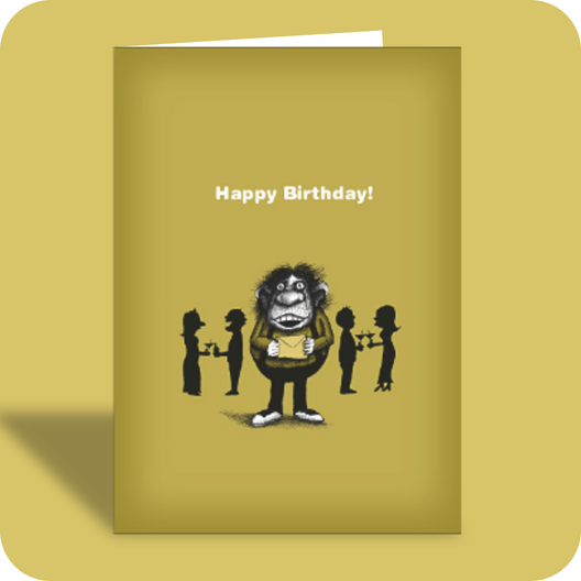 Birthday Card - Only a Card (OG) - Old Paper Stock