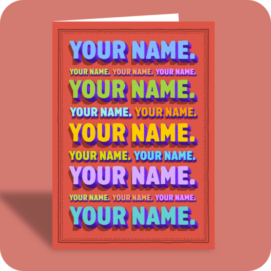 Friendship Card - Your Name (OG) - Old Paper Stock
