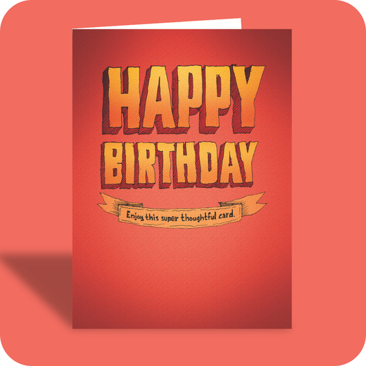 Birthday Card - Pretend To Read (OG) - Old Paper Stock