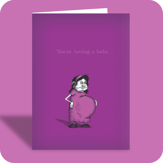Baby Card - Not Fat (OG) - Old Paper Stock
