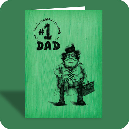 Father's Day Card - #1 Dad (OG) - Old Paper Stock