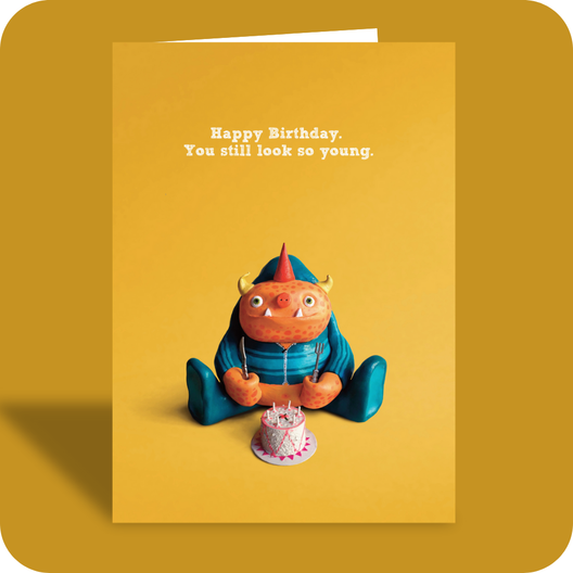 Birthday Card - Look So Young (OG) - Old Paper Stock