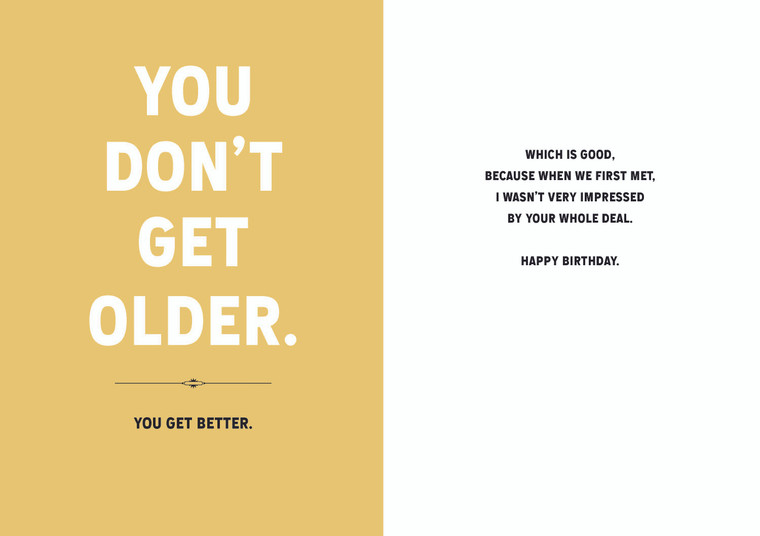 Birthday Card - You Get Better (C)