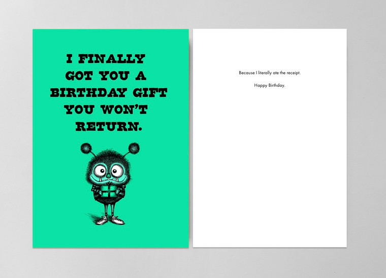 Birthday Card - Ate The Receipt (OG)