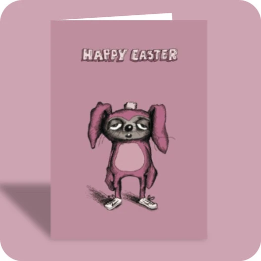 Easter Card - Easter Bunny's Birth (OG) - Old Paper Stock