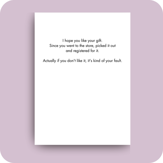 Wedding Card - Registry (OG) - Old Paper Stock