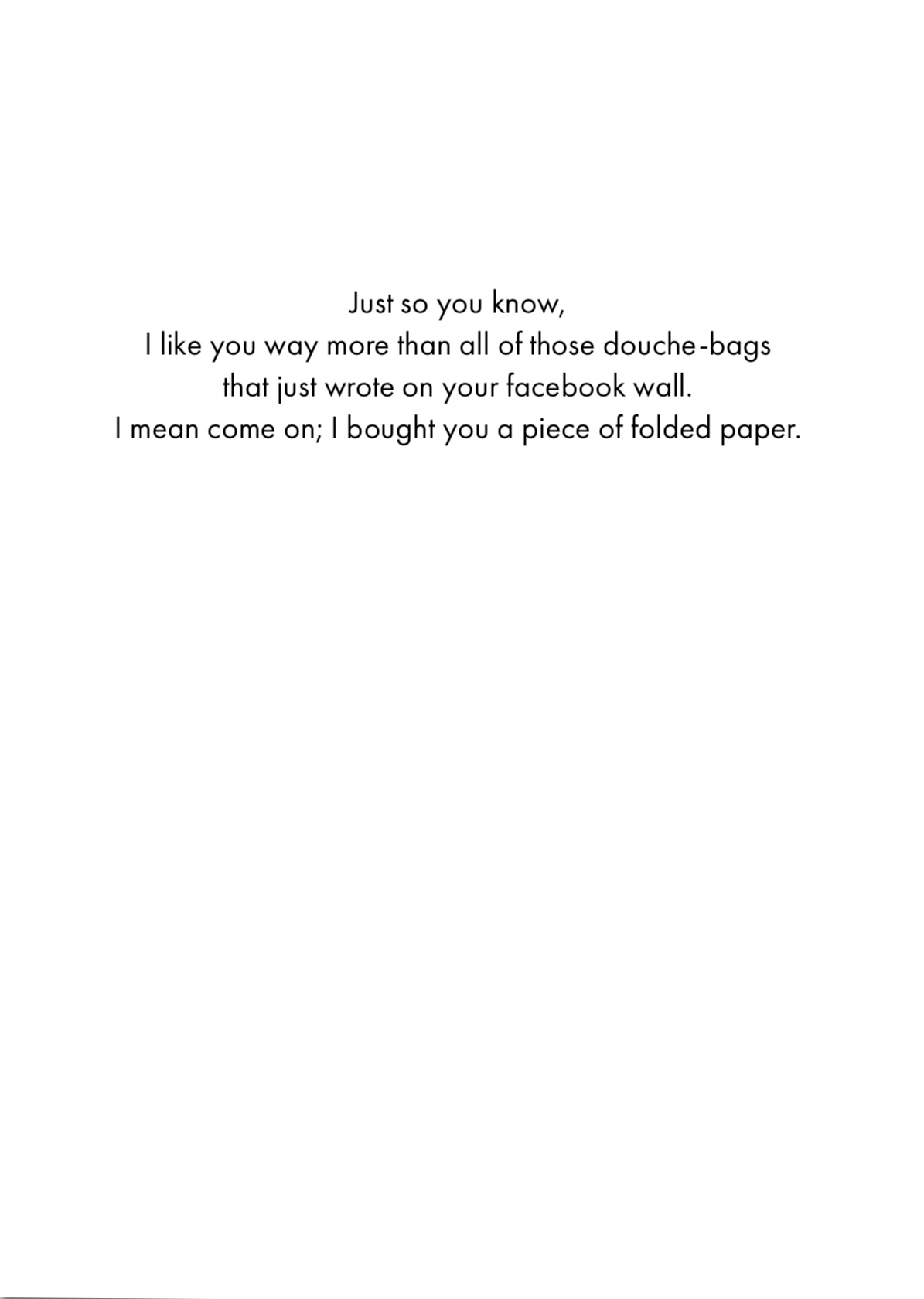Birthday Card - Folded Paper > Facebook (B)