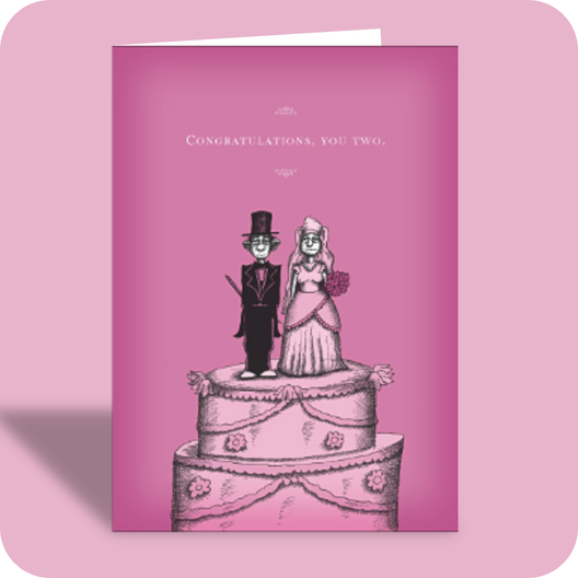 Wedding Card - Didn't Settle (OG) - Old Paper Stock