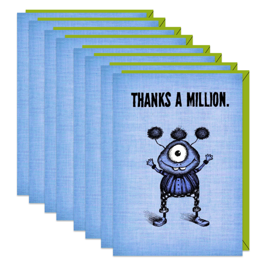 Thanks a Million (Box of 8 mini-cards)
