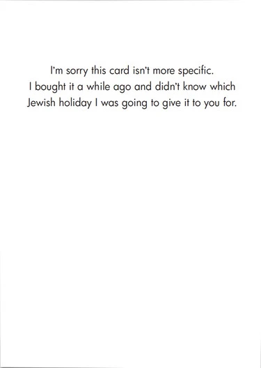 Jewish Holiday Card - Every Holiday (OG) - Old Paper Stock