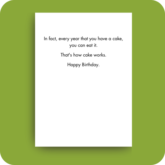 Birthday Card - Have Your Cake (OG) - Old Paper Stock