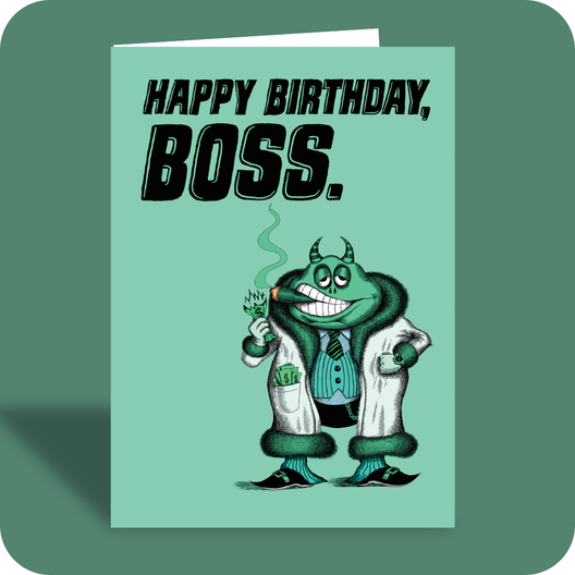 Birthday Card - Boss Birthday (OG) - Old Paper Stock