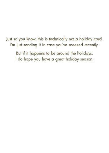 Holiday Card - Sneeze (OG) - Old Paper Stock