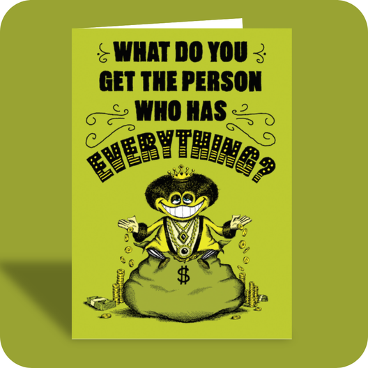 Birthday Card - Person with Everything (OG) - Old Paper Stock