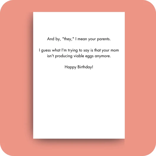 Birthday Card - Viable Eggs (OG) - Old Paper Stock