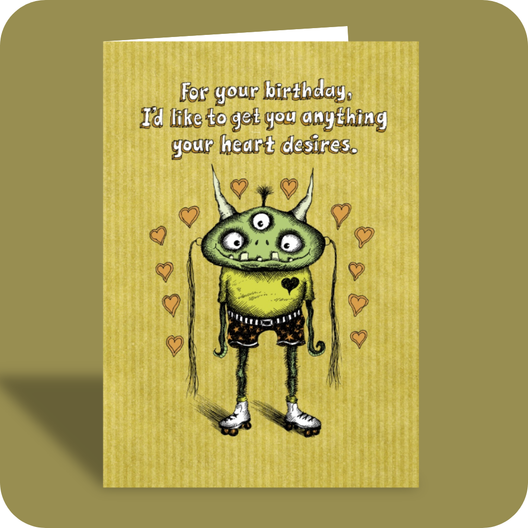 Birthday Card - Heart Desires (OG) - Old Paper Stock