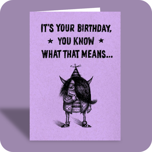 PG-13 Birthday Card - Baby Math (OG) - Old Paper Stock