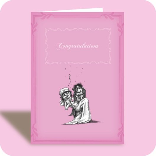 Wedding Card - 1st Marriage (OG) - Old Paper Stock