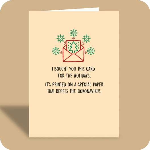 Coronavirus Holiday Card - Old Paper Stock