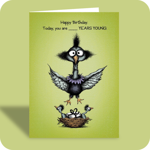 Birthday Card - Blank Years Young (OG) - Old Paper Stock