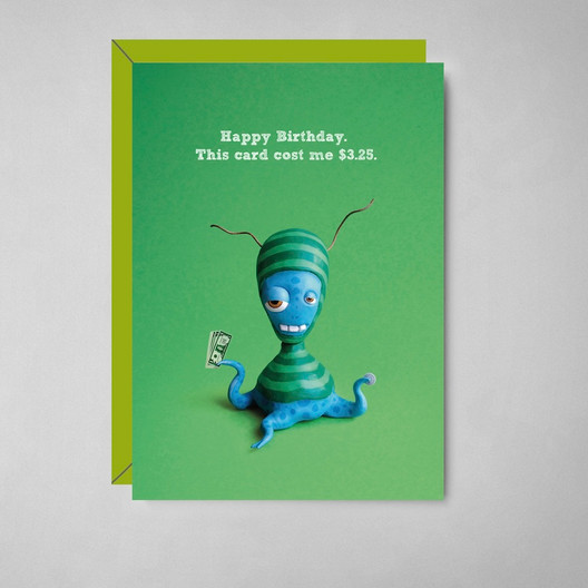 Birthday Card - Price Check (OG) - Old Paper Stock