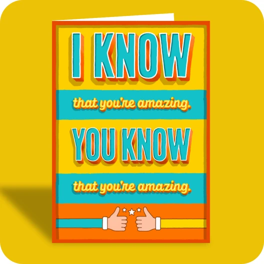 Friendship Card - I Know You're Amazing (OG) - Old Paper Stock